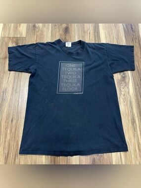 Vtg 80s 90s Tennessee River Gold Tequila Single Stitch Shirt Black USA Made XL